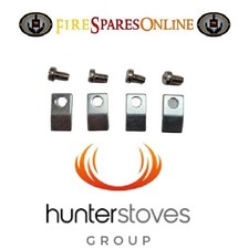 Hunter Stove Glass Clips, 4 x Glass clips & Screws HHR08046S (small)