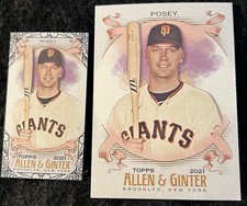 2021 Topps Allen & Ginter  -  Black Mini - Buster Posey - #13 - Giants + Base