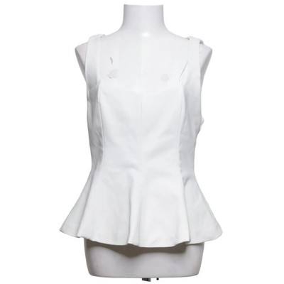 Zara, Top, Größe: L, Weiß, Elasthan/Polyester, Damen #aPH