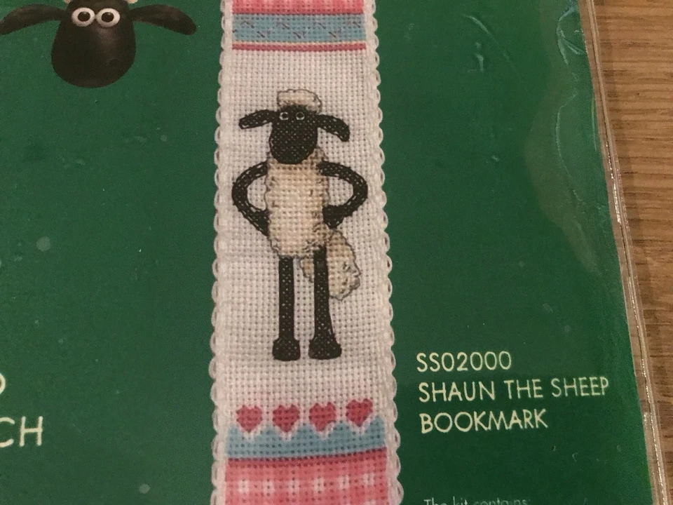Anchor Aardman Shaun the Sheep counted cross stitch kit - bookmark - 15ct Aida - Image 2 of 4