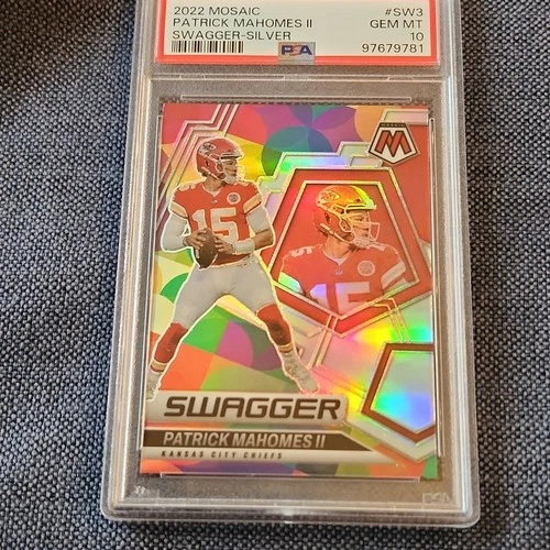 2022 Panini Mosaic Swagger Silver Prizm Patrick Mahomes II SW-3 PSA 10 Chiefs