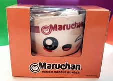 Maruchan Ramen Noodle Bowl Set with Chopsticks -l id & Spoon Gift, 5 In