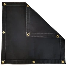 Black Workhorse Polyester Canvas Tarp 4 Ft. x 5 Ft. - 14.5 Oz