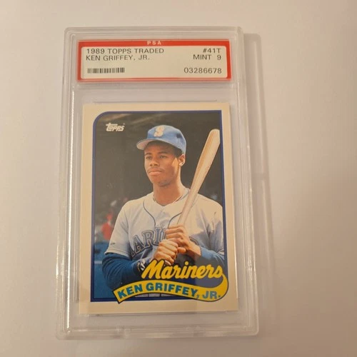 Topps 1989 Topps Traded Ken Griffey Jr. Rookie #41T PSA 9 Seattle Mariners