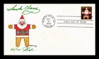US COVER CHRISTMAS SANTA CLAUS ORNAMENT FDC PUGH HAND PAINTED