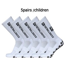5 Pairs 34-39 Kids and Teenagers Sport Breathable Football Socks Square Silicone