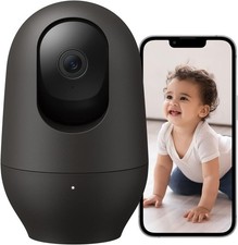 nooie Baby Monitor, Dog Camera with Phone App, 2K Cat Black Pet