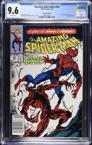Amazing Spider-Man #361 (1992) Newsstand Edition CGC 9.6 WHITE Pages