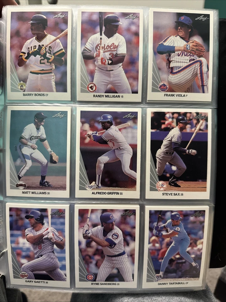 1990 Leaf Baseball Card Complete Set (528) w/ Frank Thomas & Sosa Rookies Sharp - Image 2 of 4