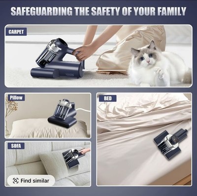 Teant Mattress Vacuum Bed Cleaner 253 7nm UV C Hyper Helix Motor 16kPa Suction