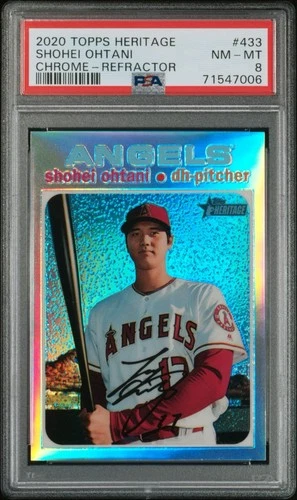 2020 Topps Heritage - Shohei Ohtani #THC-433 Chrome Refractor /571 PSA 8 NM-MT
