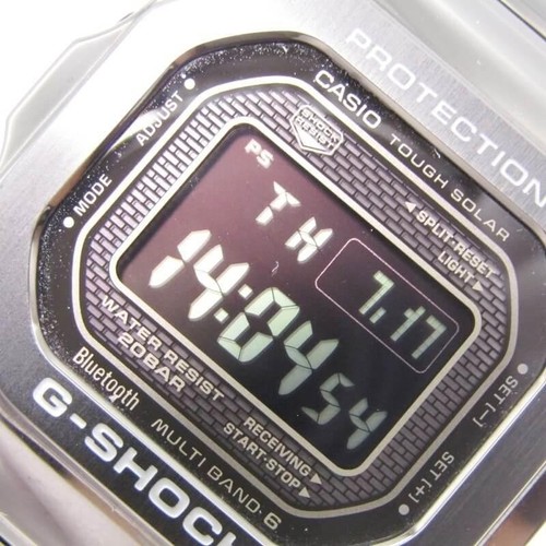 Casio G-Shock GMW-B5000GD-1JF Full Metal Bluetooth Radio Black Watch Excellent - Picture 4 of 10