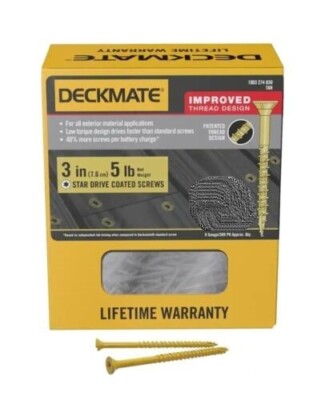#9 x 3 in. Star Flat-Head Wood Deck Screw 5 lbs. (Approximately 365-Piece)