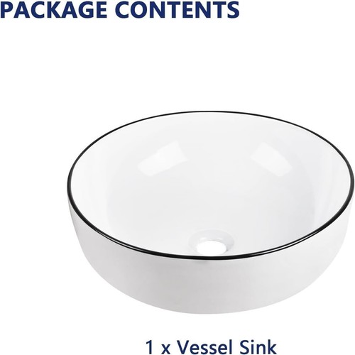 Bathroom Ceramic Basin Sink Hand Wash Counter Top Square Rectangle Bowl Oval UK - Picture 141 of 147