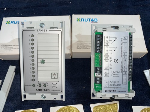 2x Rutab LAN 63 Network Status Indicator Panels 0380-555050 – New DIN Mount - Picture 3 of 4