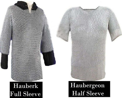 Hauberk Chainmail Shirt Medieval Chain Mail Armor Anodized Aluminium Butted LARP - Picture 4 of 5