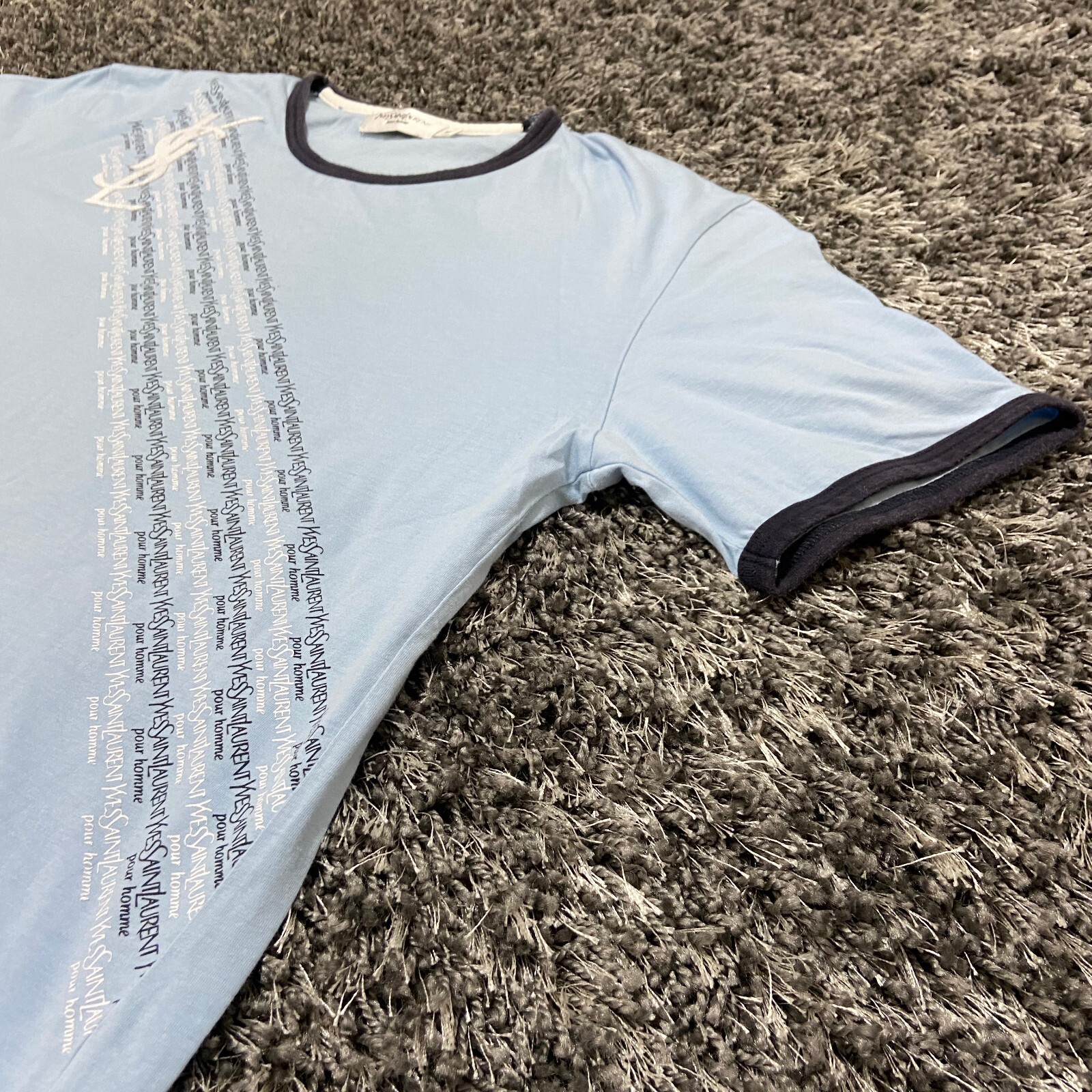 SAINT LAURENT RARA MAGLIETTA YSL MULTILOGO ANNI 90 № 536