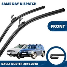 Front Windscreen 20" 20" Flat Aero Wiper Blades Pair for Dacia Duster 10-18