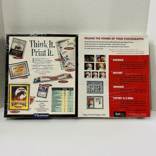 Live Pix w Print Shop Deluxe lll Windows 95 CD-ROM Kodak Digital Processing - Picture 2 of 8