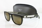 Emporio Armani EA4114-56747I men's Square sunglasses Matte Olive 55mm NWT