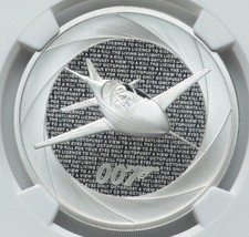 2024 James Bond 007 License To Kill Great Britain 80s Films SILVER Coin NGC PF70