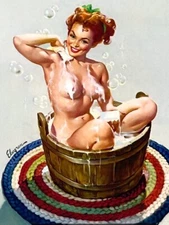 Bubbling over perky redhead Gil Elvgren High Quality Metal Magnet 3 x 4 8376