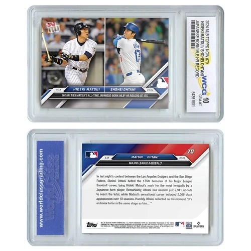 2024 Topps Now Hideki Matsui / Shohei Ohtani Japan MLB HR Card #70 - GEM MINT 10