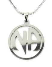 NA Necklace or Earrings, Waterproof Narcotics Anonymous 12 Step Drug Abuse Charm