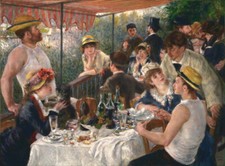 Auguste Renoir - Luncheon of the Boating Party Giclee Art Print on Canvas 36"