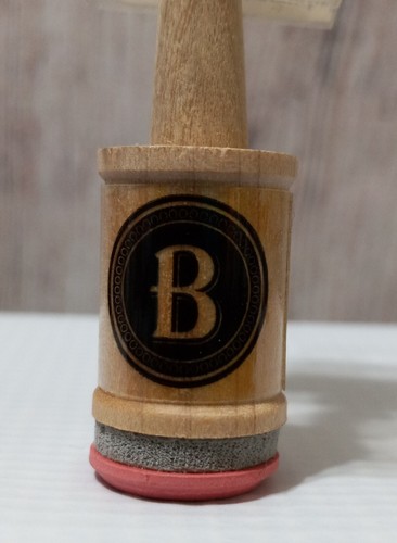 Vintage BUCHSTABE "B" Initiale Holz montiert MINI Classic Gummistempel, Monogramm EG