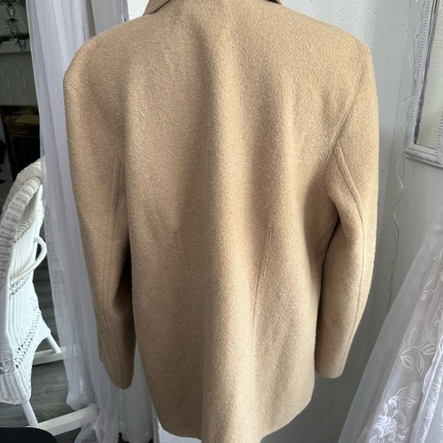 Talbots Alpaca and Wool Blend tan beige Button-Up Blazer coat jacket | size XL - Picture 7 of 8