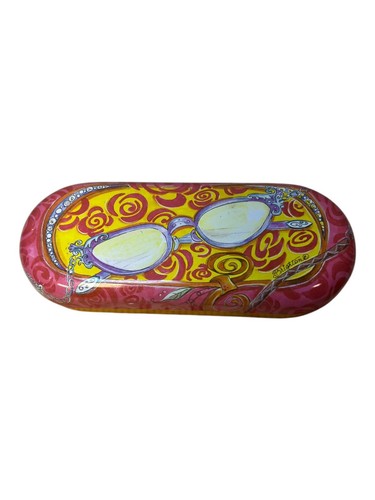 Brighton Sunglasses Case Tin Metal Box 6 1/4” Multi-Color Floral Eyeglass Case - Picture 6 of 10