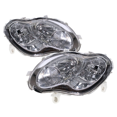 Fits Smart fortwo MK1 04-06 Facelift 3D Clear V2 W/ Motor Headlight Chrome LHD