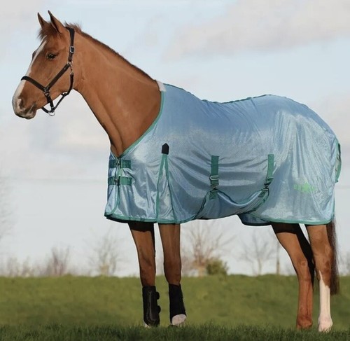 Saxon Mesh with Gusset Belly Wrap With Standard Neck Light Blue/Green Fly Sheet