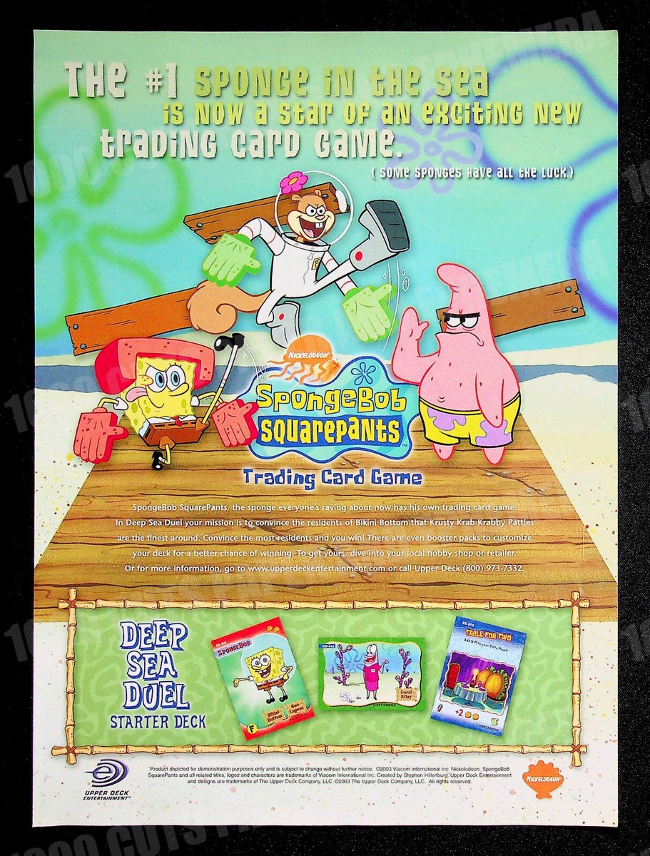 Spongebob Squarepants TCG Cards Nickelodeon 2003 Print Magazine Ad