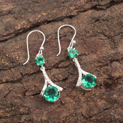 Natural Chrome Diopside 925 Stamp Silver Cubic Zircon Handmade