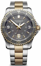 Victorinox 241825 Maverick Grey Dial Two Tone Stainless Steel Men's Watch