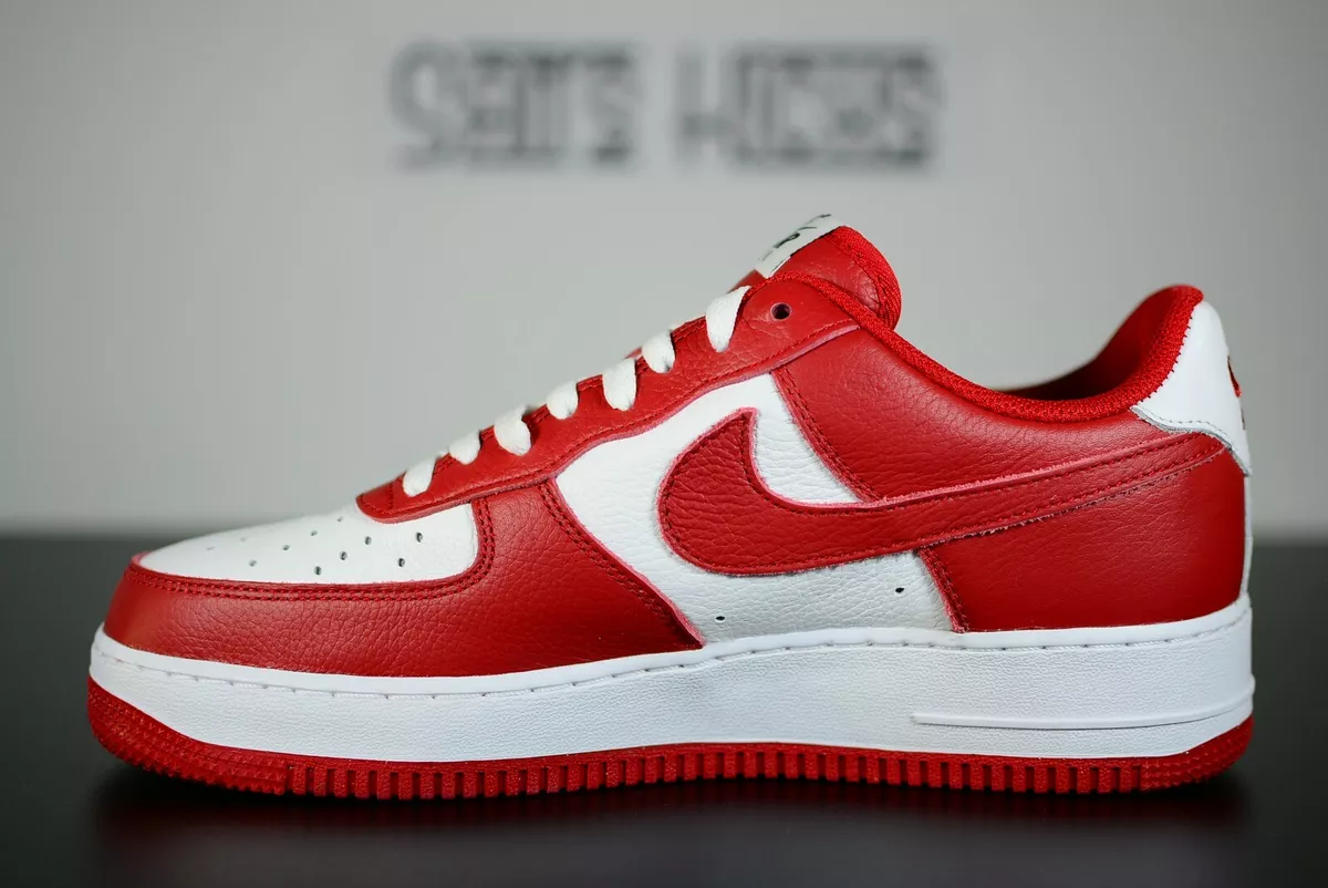 Men's Nike Air Force 1 Low Leather 'Gym Red' White Size 8-13 OW Inspired