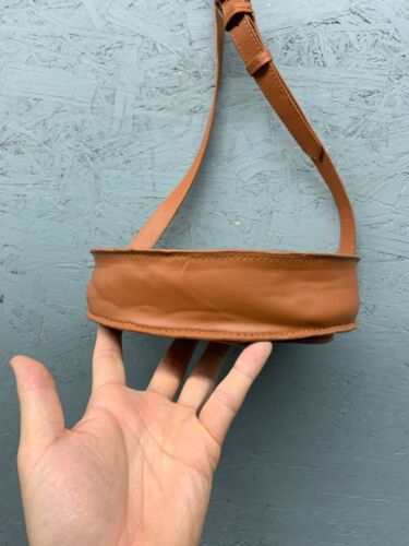 American Eagle Damen Umhängetasche braun Wildleder Saddle Bag Blumenfutter Boho - Bild 7 von 14