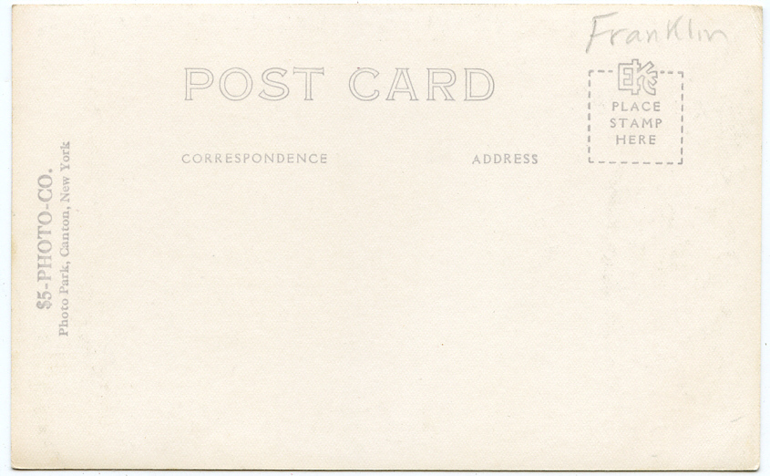 RPPC NY Brainardsville Hoys Super IGA Market Post Office Shell Franklin