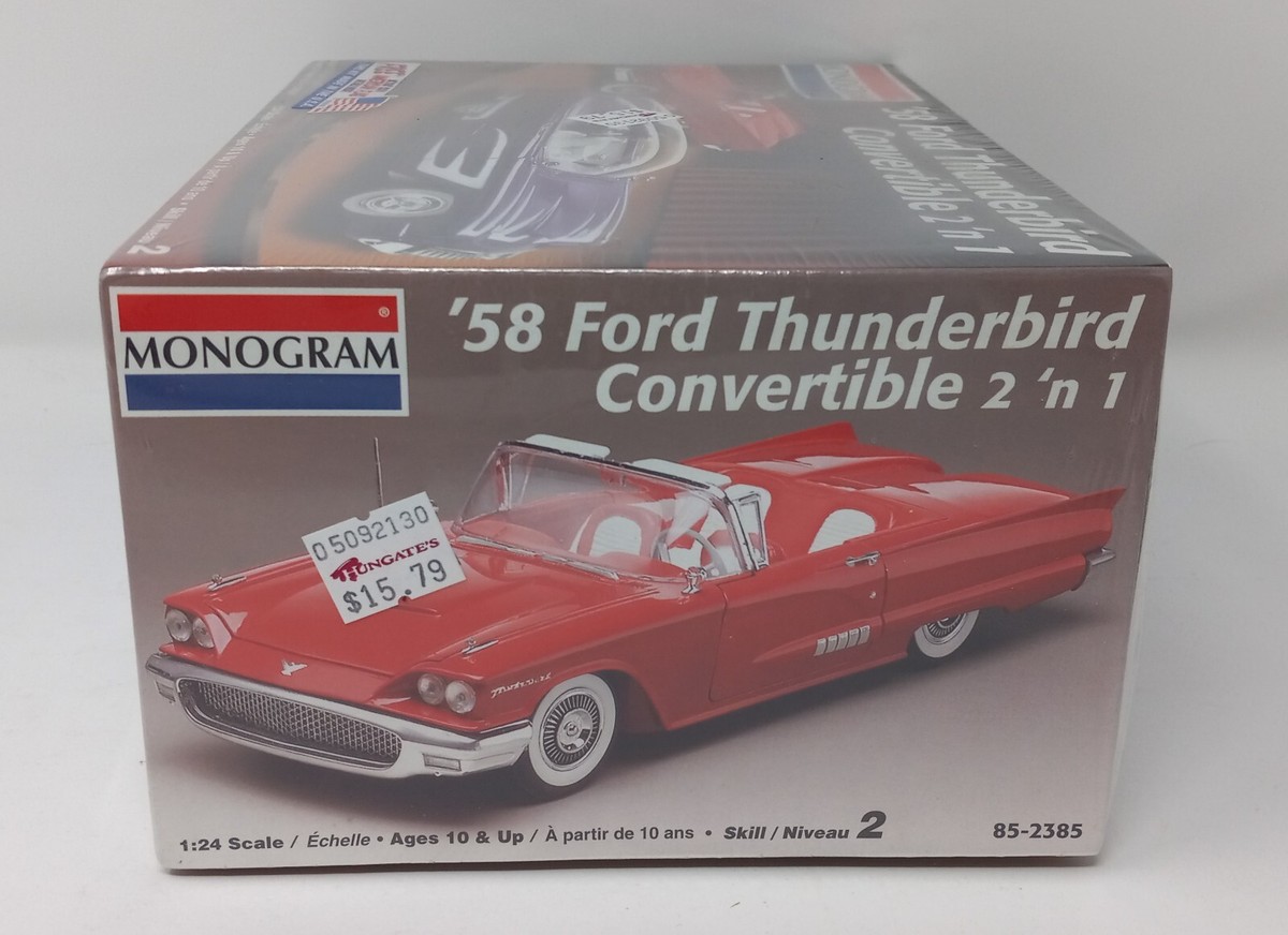 希少！激レア！当時物！Monogram '58 THUNDERBIRD Monogram 1958 '58 Ford Thunderbird Convertible 2 'n 1 New