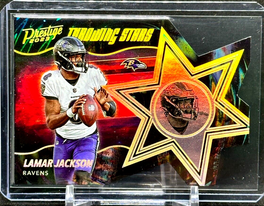 2023 Panini Prestige Throwing Stars Lamar Jackson Baltimore Ravens #TS-7