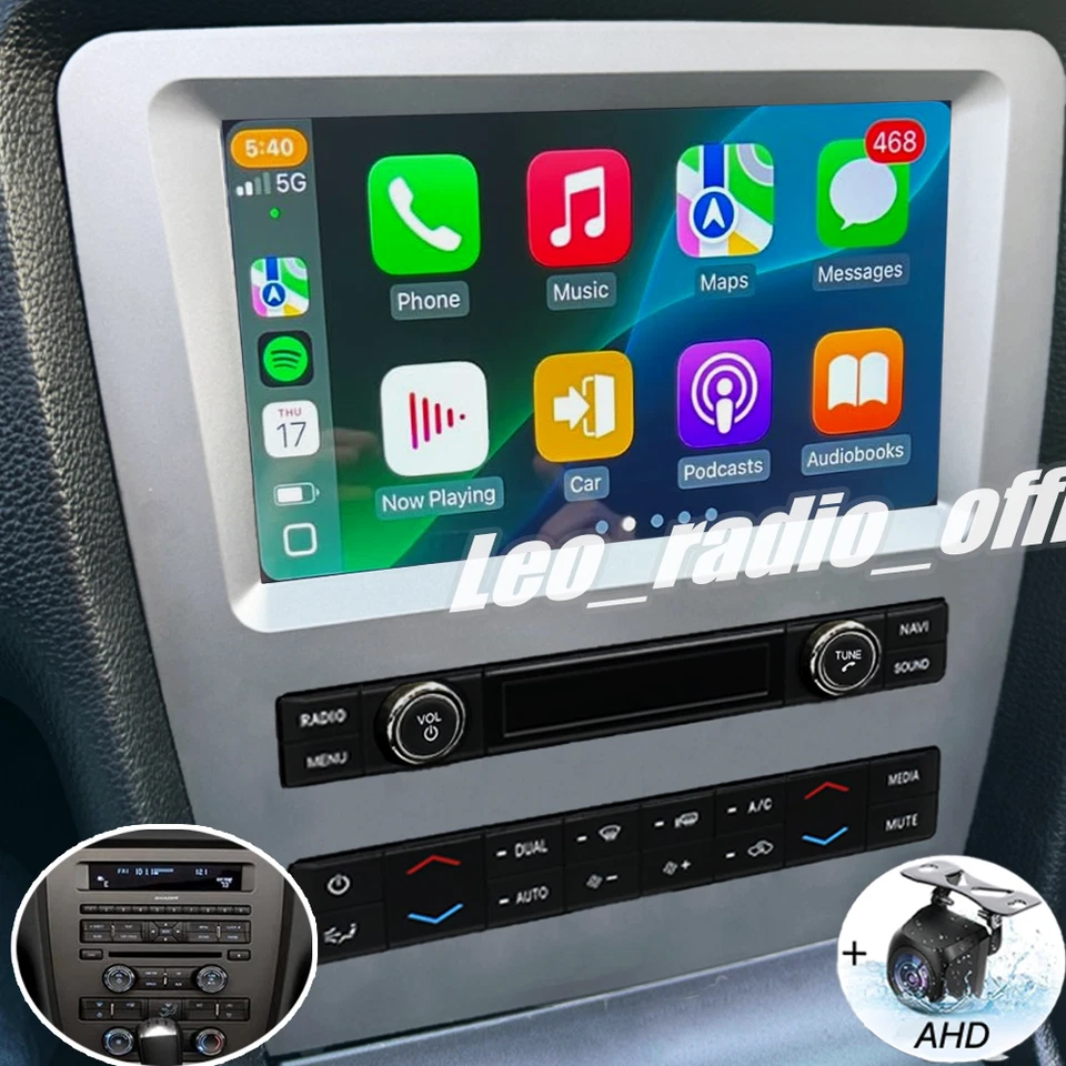 For 2010-2014 Ford Mustang Car Stereo Radio GPS Navi WIFI  9" Android 13 Carplay Foto 3 de 4