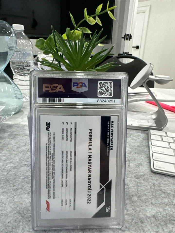 2023 Topps Chrome Formula 1 F1 Max Verstappen #156 Gold Wave /50 PSA 10 POP 1 - Image 4 of 4