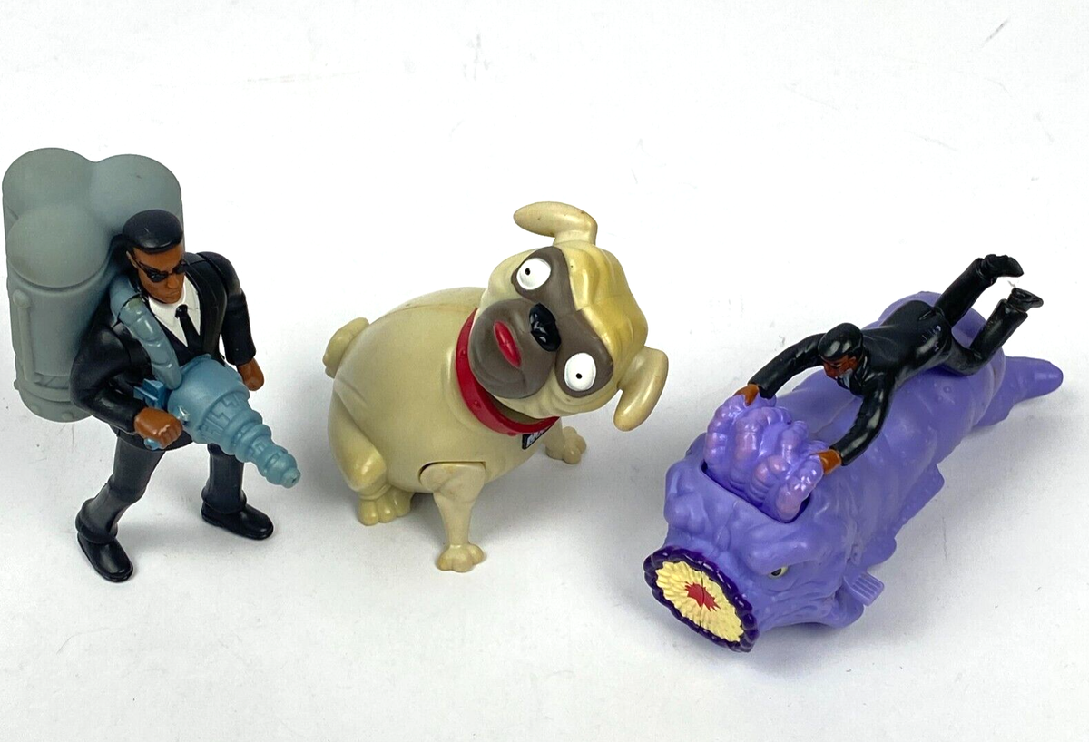 3 MIB Men in Black II Alien Worm Frank Burger King Meal Toys Will