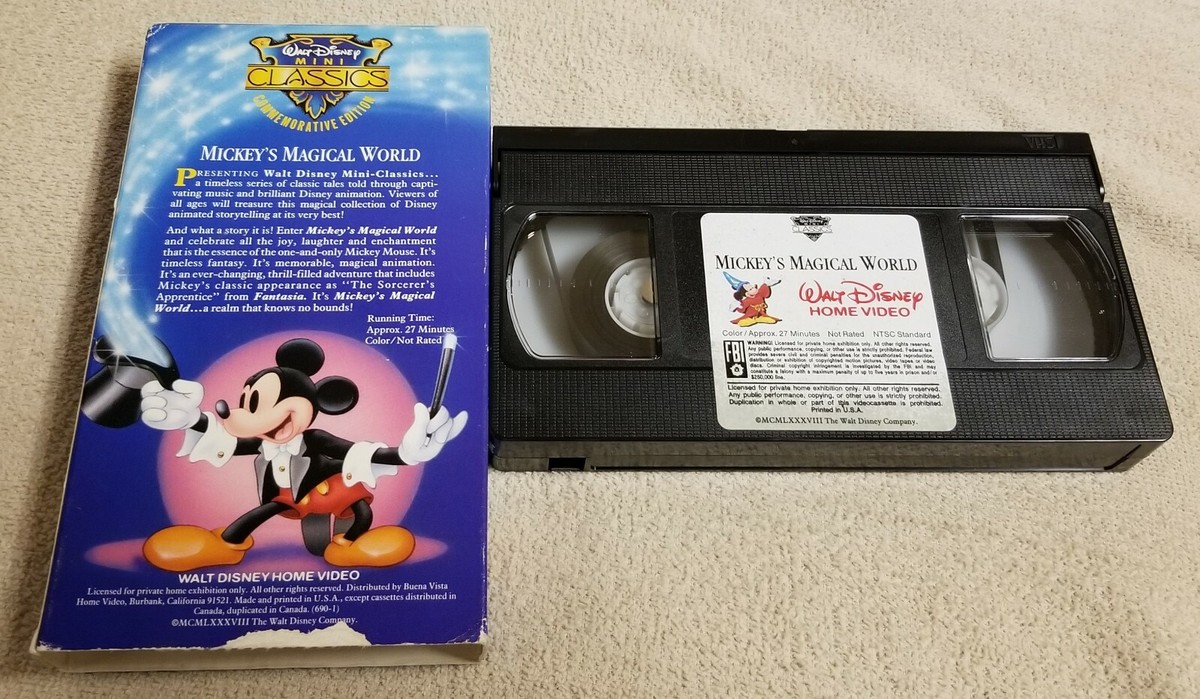 Mickey's Magical World Walt Disney Mini Classics VHS Video