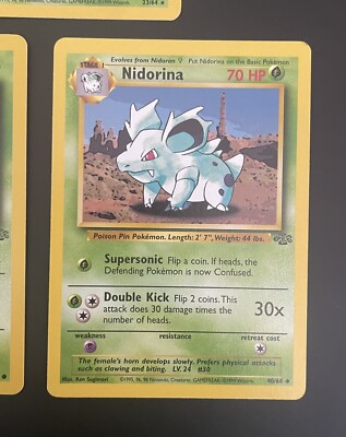 Nidoran 57/64 Nidorina 40/64 Nidoqueen 23/64 Pokemon Rare | eBay