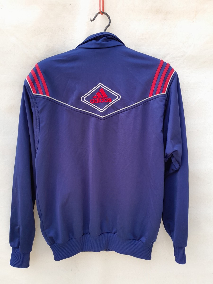 Vintage adidas Track Jacket Mens Small Blue Red Zip Pockets Vintage adidas Track Jacket Mens Small Blue Red Zip Pockets