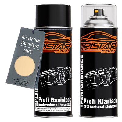 Autolack Spraydosen Set für British Standard 387 Sun Shine Basislack Klarlack