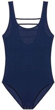 Victoria's Secret Pink Back Ladder Bodysuit Tank Color Blue Size Small NWT